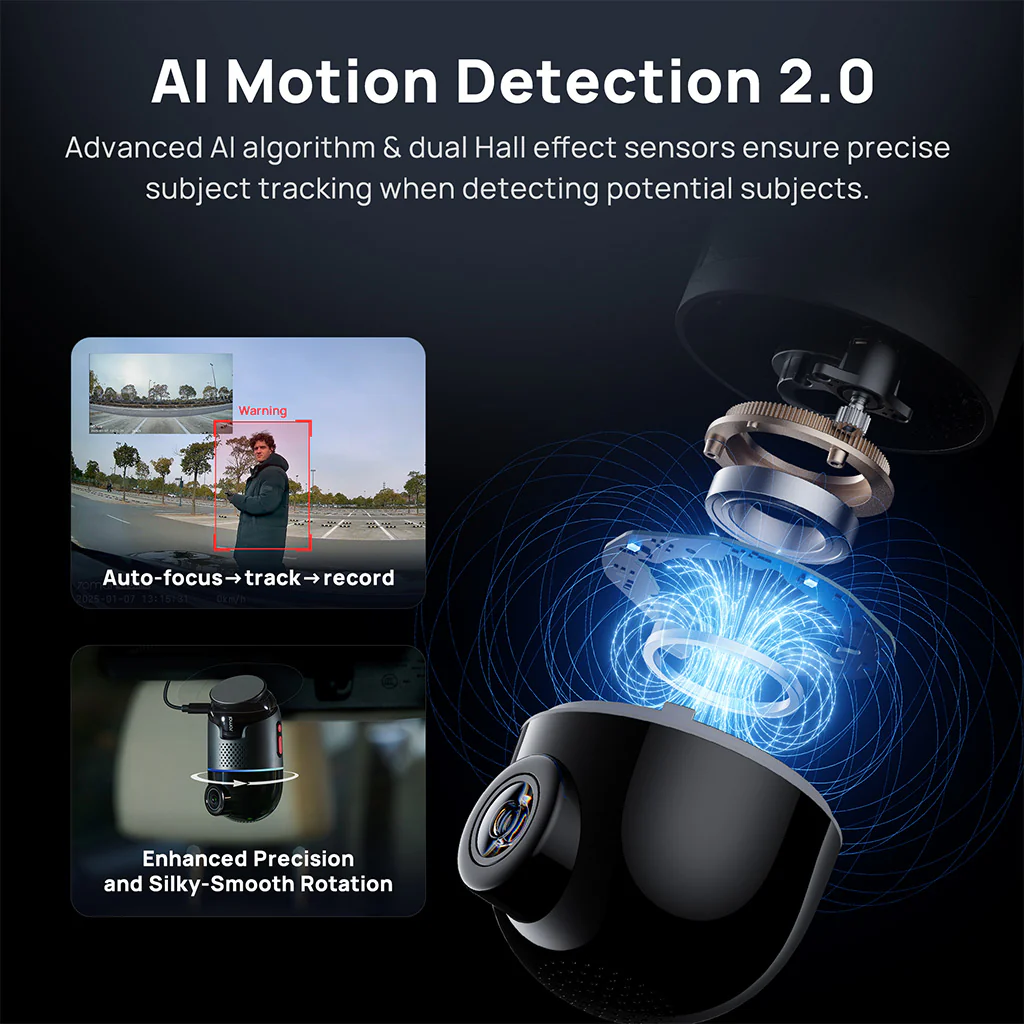 70mai Dash Cam 4K Omni 360° Full View with Dual Sony STARVIS 2, AI 2.0 & 4G LTE Supported - Image 6